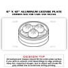 6 X 12 Full Size Aluminum License Plate for Cars and Trucks  Thumbnail