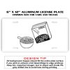 6 X 12 Full Size Aluminum License Plate for Cars and Trucks  Thumbnail