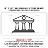 6 X 12 Full Size Aluminum License Plate for Cars and Trucks  Thumbnail