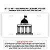 6 X 12 Full Size Aluminum License Plate for Cars and Trucks  Thumbnail