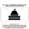 6 X 12 Full Size Aluminum License Plate for Cars and Trucks  Thumbnail