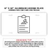 6 X 12 Full Size Aluminum License Plate for Cars and Trucks  Thumbnail