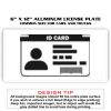 6 X 12 Full Size Aluminum License Plate for Cars and Trucks  Thumbnail