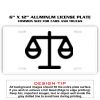6 X 12 Full Size Aluminum License Plate for Cars and Trucks  Thumbnail