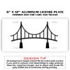 6 X 12 Full Size Aluminum License Plate for Cars and Trucks  Thumbnail