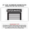 6 X 12 Full Size Aluminum License Plate for Cars and Trucks  Thumbnail