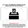 6 X 12 Full Size Aluminum License Plate for Cars and Trucks  Thumbnail