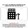 6 X 12 Full Size Aluminum License Plate for Cars and Trucks  Thumbnail