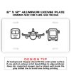 6 X 12 Full Size Aluminum License Plate for Cars and Trucks  Thumbnail