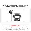 6 X 12 Full Size Aluminum License Plate for Cars and Trucks  Thumbnail