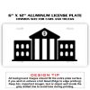 6 X 12 Full Size Aluminum License Plate for Cars and Trucks  Thumbnail