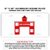 6 X 12 Full Size Aluminum License Plate for Cars and Trucks  Thumbnail
