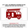 6 X 12 Full Size Aluminum License Plate for Cars and Trucks  Thumbnail