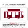 6 X 12 Full Size Aluminum License Plate for Cars and Trucks  Thumbnail