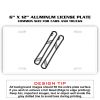 6 X 12 Full Size Aluminum License Plate for Cars and Trucks  Thumbnail