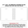 6 X 12 Full Size Aluminum License Plate for Cars and Trucks  Thumbnail