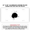 6 X 12 Full Size Aluminum License Plate for Cars and Trucks  Thumbnail